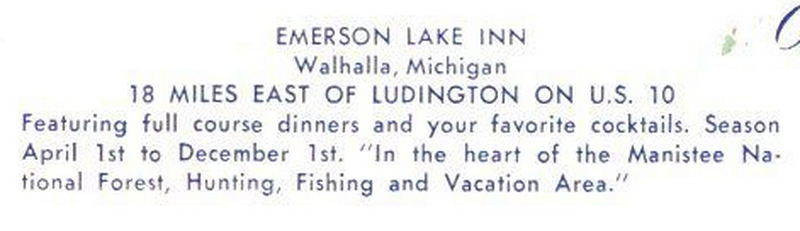 Emerson Lake Inn - Vintage Postcard